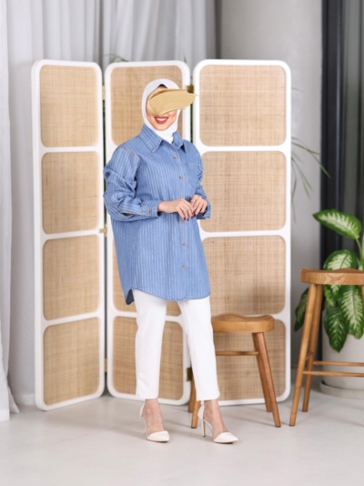 قميص نسائي جينز كريستال