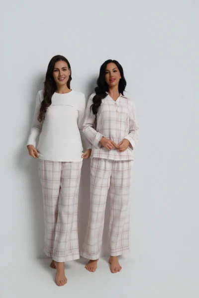 بجامة نسائي بنطلون كاروه