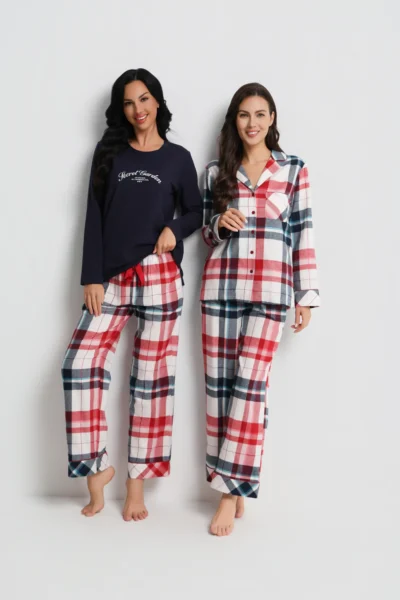 بجامة نسائي بنطلون كاروه