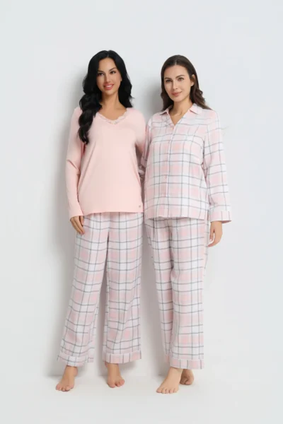 بجامة نسائي بنطلون كاروه