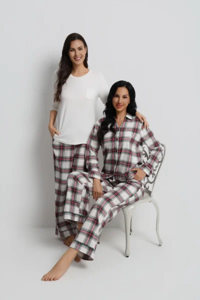 بجامة نسائي بنطلون كاروه