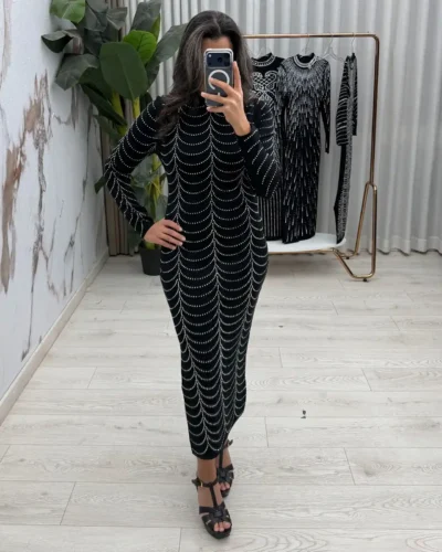 فستان نسائي تريكو كريستال