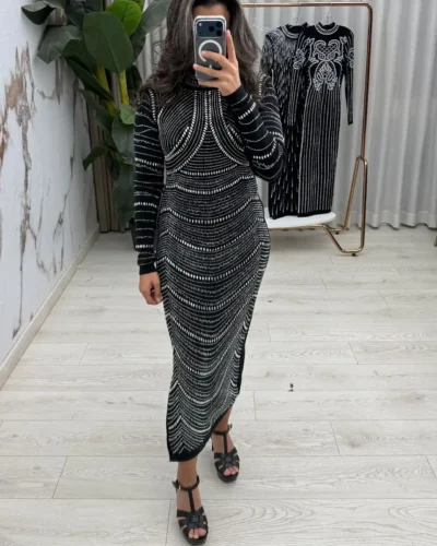 فستان نسائي تريكو كريستال