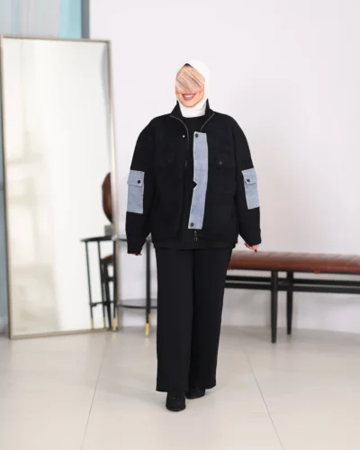 جاكيت نسائي خام مع جينز