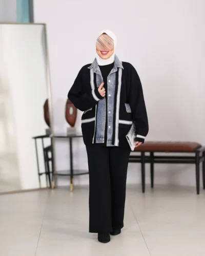 جاكيت نسائي خام مع جينز