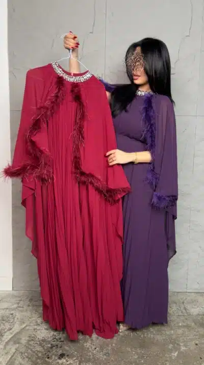 فستان نسائي ريش فري سايز