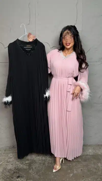 فستان نسائي كم ريش فري سايز