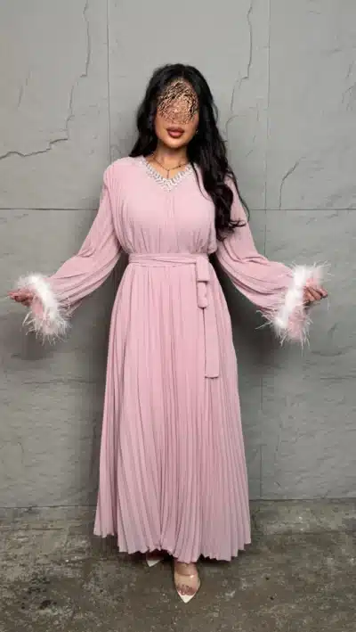 فستان نسائي كم ريش فري سايز