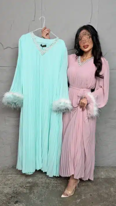 فستان نسائي كم ريش فري سايز