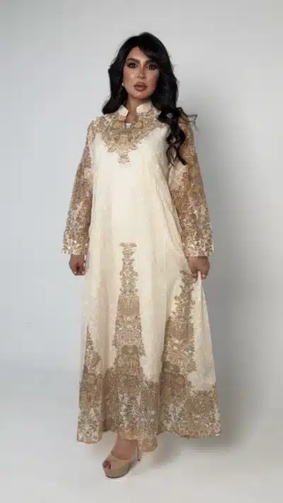 فستان نسائي شيفون مطرز