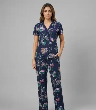 بجامة نسائي زرار 1/2 كم