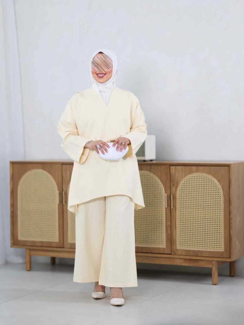 بدلة نسائي كم زرار