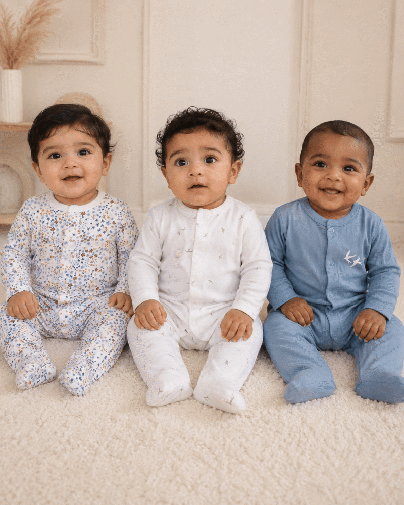افرول بيبي 3 قطع قطن ماماز بباز