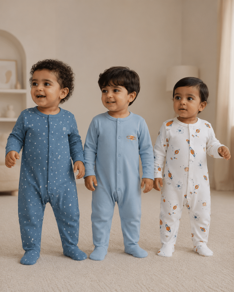 افرول بيبي 3 قطع قطن ماماز بباز