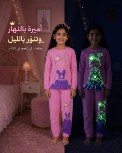 بيجامة بناتي تنير في الظلام